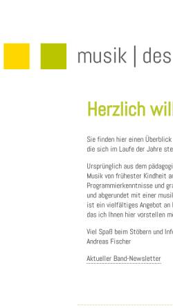 Vorschau der mobilen Webseite www.musikdesign.info, Andreas Fischer - Musik, Design und Seminare