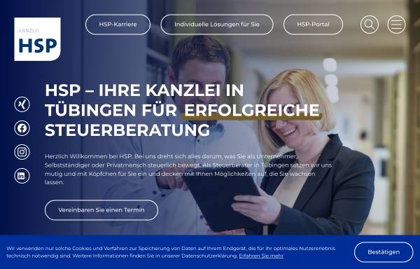 Vorschau von www.kanzlei-hsp.de, Kanzlei HSP, Tübinger Steuerberatungsgesellschaft mbH