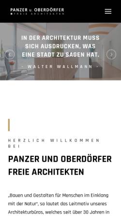 Vorschau der mobilen Webseite www.panzer-architekt.de, Gerd-Rüdiger Panzer - Freier Architekt BDA