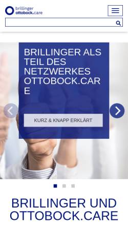 Vorschau der mobilen Webseite www.brillinger.de, Brillinger GmbH & Co. KG
