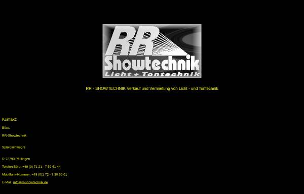 Vorschau von www.rr-showtechnik.de, RR-Showtechnik