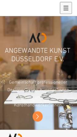 Vorschau der mobilen Webseite www.handwerkkunstdesign.de, Arbeitsgemeinschaft Handwerk Kunst Design Südwestfalen e.V.