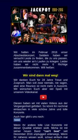 Vorschau der mobilen Webseite www.jackpot-oldies.de, Jackpot