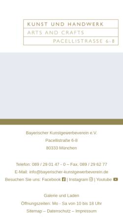 Vorschau der mobilen Webseite www.kunsthandwerk-bkv.de, Bayerischer Kunstgewerbeverein e.V.