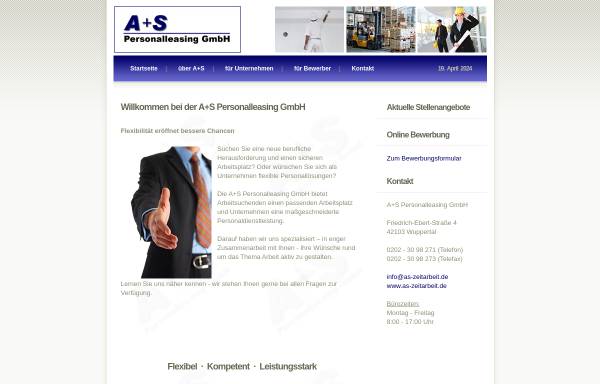 Vorschau von www.as-zeitarbeit.de, A+S Personalleasing GmbH