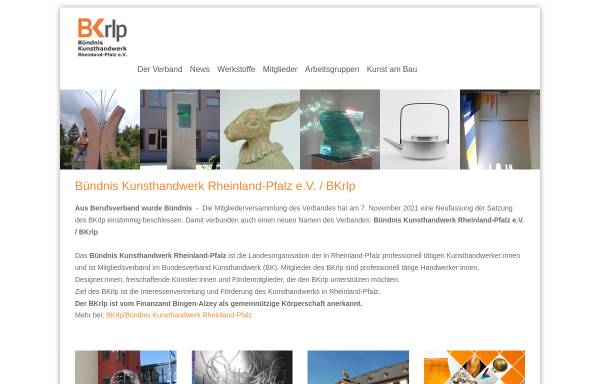 Vorschau von www.kunsthandwerk-rlp.de, Berufsverband Kunsthandwerk - BK Rheinland-Pfalz e.V.