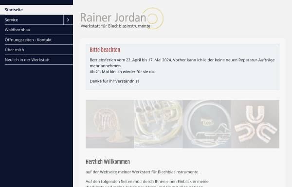 Vorschau von www.jordan-limburg.de, Jordan, Rainer - Fachwerkstatt für Blechblasinstrumente