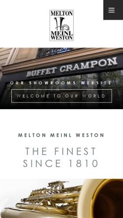 Vorschau der mobilen Webseite www.melton.de, Melton - Meinl Weston