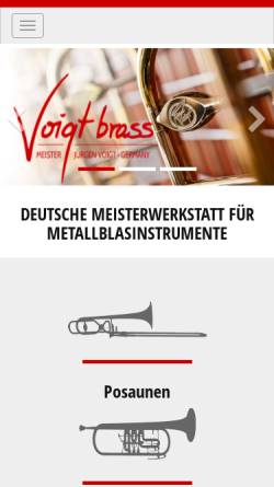 Vorschau der mobilen Webseite www.voigt-brass.de, Voigt, Jürgen