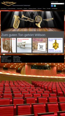 Vorschau der mobilen Webseite www.willson.ch, Willson Bandinstruments, Willi Kurat