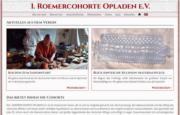 Vorschau von www.roemercohorte.de, I. Roemercohorte Opladen e.V.