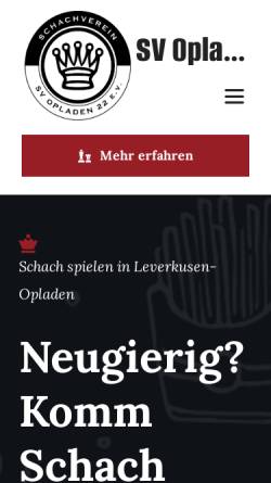 Vorschau der mobilen Webseite opladen22.de, Schachclub Bayer Leverkusen e.V.
