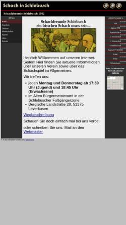 Vorschau der mobilen Webseite sf-schlebusch.de, Schachfreunde Schlebusch 1982