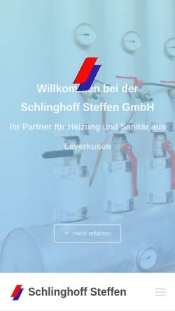 Vorschau der mobilen Webseite www.schlinghoff-steffen.de, Schlinghoff & Steffen GmbH