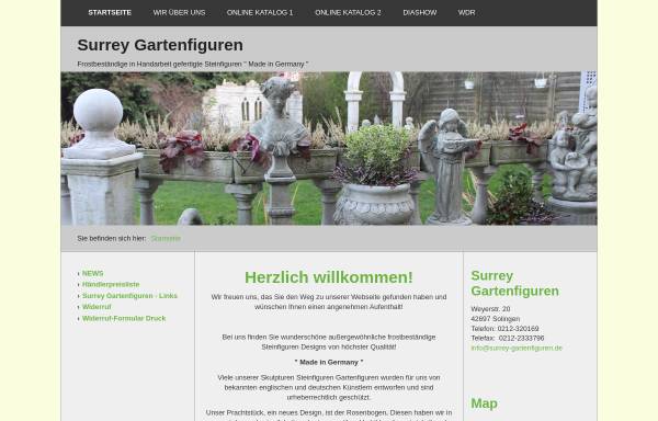 Vorschau von www.surrey-gartenfiguren.de, Surrey Gartenfiguren, Jörg Surrey
