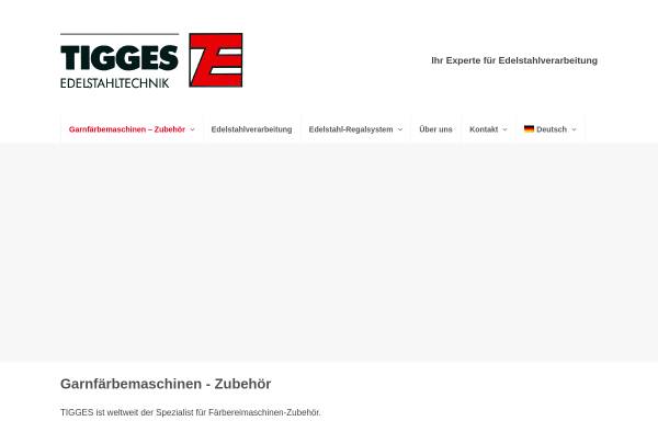 Vorschau von www.tigges-stainless.com, Tigges Edelstahltechnik GmbH & Co KG