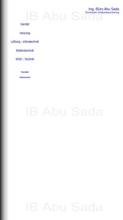 Vorschau der mobilen Webseite www.ib-abusada.de, Ismail Abu Sada, Planungsbüro für Technische Gebäudeausrüstung