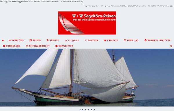 Vorschau von www.segeltoern-reisen.de, W+W Segeltörn-Reisen