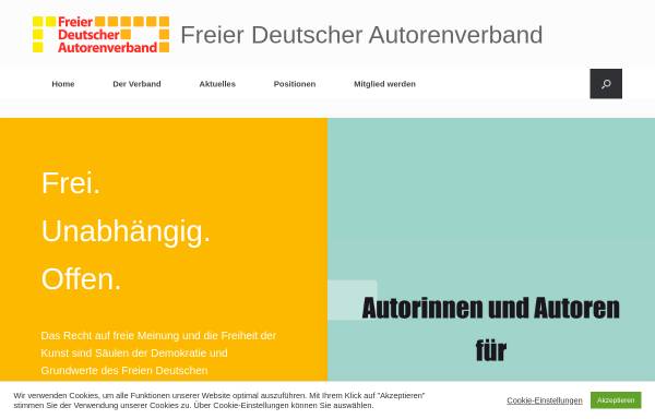 Vorschau von www.fda.de, Freier Deutscher Autorenverband (FDA)