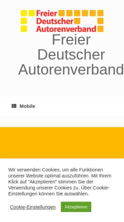 Vorschau der mobilen Webseite www.fda.de, Freier Deutscher Autorenverband (FDA)