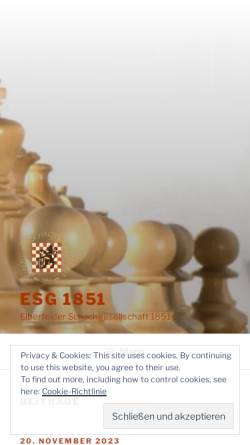 Vorschau der mobilen Webseite www.esg1851.de, Elberfelder Schachgesellschaft 1851