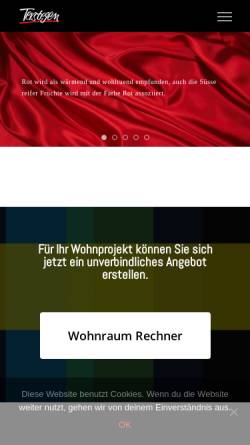Vorschau der mobilen Webseite www.terstegen.de, Malerbetrieb Terstegen