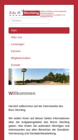 Vorschau der mobilen Webseite www.vermessung-stichling.de, Wolfgang & Udo Stichling