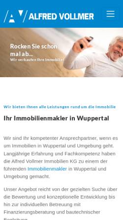 Vorschau der mobilen Webseite www.vollmer-moebius.de, Alfred Vollmer Immobilien KG & Möbius Immobilien GmbH