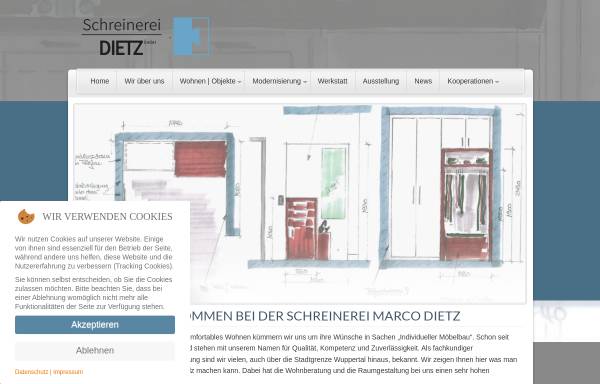 Vorschau von www.marco-dietz.de, Bau- und Möbelschreinerei Marco Dietz