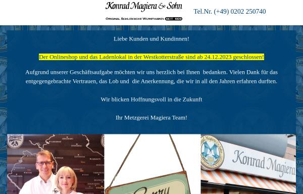 Vorschau von www.metzgerei-magiera.de, Konrad Magiera & Sohn