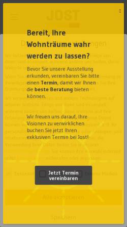 Vorschau der mobilen Webseite www.jost-rolladenbau.de, Jost GmbH
