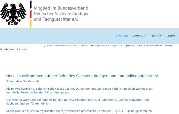 Immobiliengutachter und Sachverständige Jürgen Schmidt