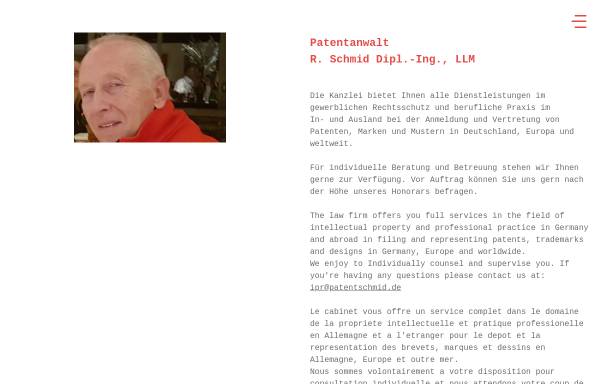 Vorschau von www.patentschmid.de, Patentanwalt Dipl.-Ing. R. Schmid