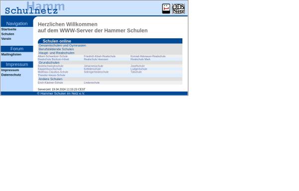 Vorschau von www.ham.nw.schule.de, Schulnetz Hamm