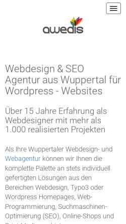 Vorschau der mobilen Webseite www.awedis.de, awedis