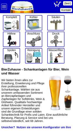 Vorschau der mobilen Webseite www.bierzuhause.de, BierZuhause