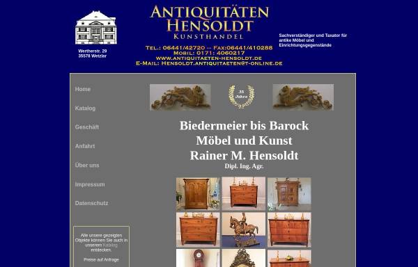 Vorschau von www.antiquitaeten-hensoldt.de, Antiquitäten Hensoldt - Kunsthandel