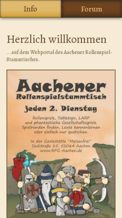 Vorschau der mobilen Webseite www.rpg-aachen.de, Aachener Rollenspiel-Stammtisch (RPG-Aachen)