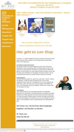 Vorschau der mobilen Webseite www.my-bier.de, Bierbrauspezialversand, Janna Claußen