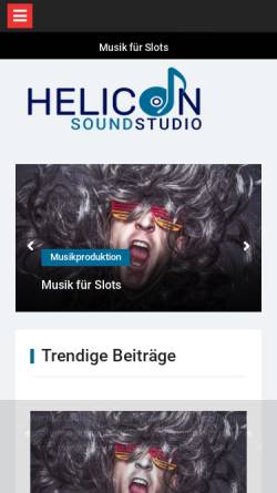 Vorschau der mobilen Webseite heliconsoundstudio.de, Helicon Sound Studio