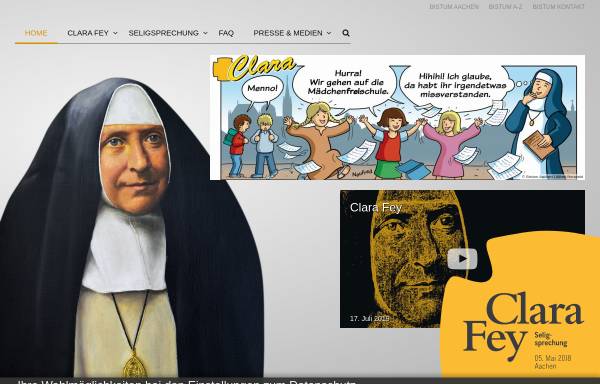 Vorschau von www.clara-fey.de, Bischöfliche Clara-Fey-Schule