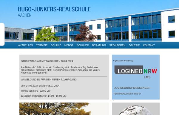 Vorschau von www.hugo-junkers-realschule.de, Hugo-Junkers-Realschule