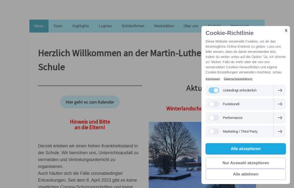 Vorschau von www.mlks-aachen.de, Martin-Luther-King-Schule