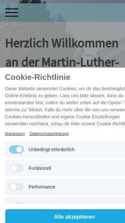Vorschau der mobilen Webseite www.mlks-aachen.de, Martin-Luther-King-Schule
