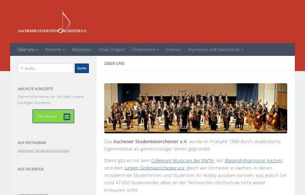 Vorschau von www.aso.rwth-aachen.de, Aachener Studentenorchester e.V.