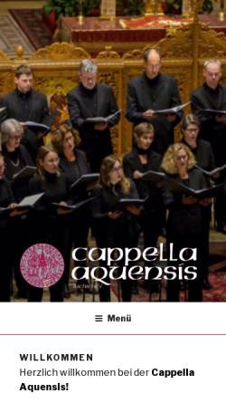 Vorschau der mobilen Webseite www.cappella-aquensis.de, Cappella Aquensis Aachen e.V.