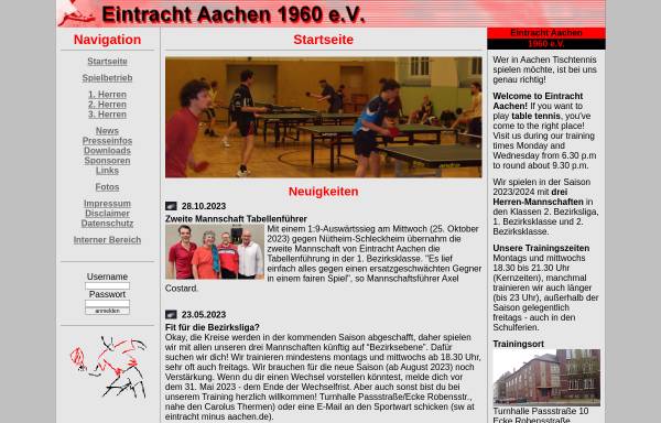 Vorschau von www.eintracht-aachen.de, Eintracht Aachen