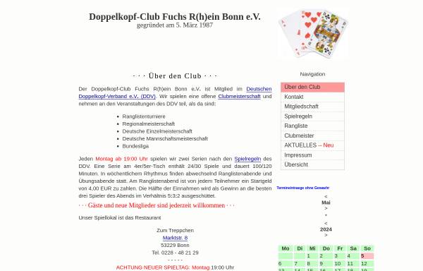 Vorschau von www.doko-bonn.de, Doppelkopf-Club Fuchs R(h)ein Bonn e.V.