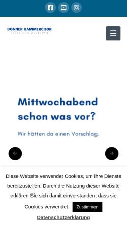 Vorschau der mobilen Webseite www.bonner-kammerchor.de, Bonner Kammerchor