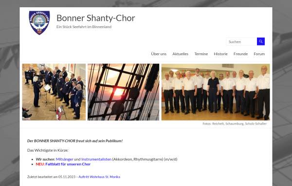 Vorschau von www.bonner-shanty-chor.de, Der Bonner Shanty-Chor
